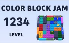 Color Block Jam Level 1234 Puzzle Solution image