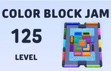 Color Block Jam Level 125 - How to Clear the Frozen Maze in Time image