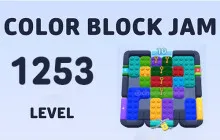 Color Block Jam Level 1253 Full Solution image