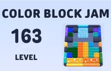 Color Block Jam Level 163 Puzzle Guide & Block Slide Solution image