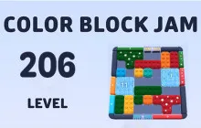 Color Block Jam Level 206 Complete Walkthrough & Tips image