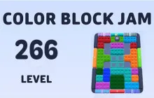 Color Block Jam Level 266 Walkthrough – Center Block Puzzle Solution & Sliding Guide image