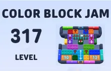 Color Block Jam Level 317 Key Slide Puzzle image