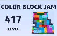 Color Block Jam Level 417 Puzzle Guide & Slide Trap Solver image