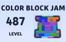 How to Bypass Color Block Jam Level 487 image