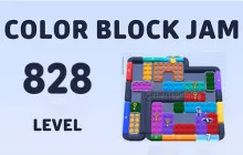 Color Block Jam Level 828 Step-by-Step Walkthrough image