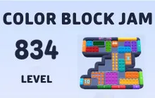 Color Block Jam Level 834 Puzzle Guide & Block Sliding Strategy image