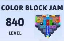 Color Block Jam Level 840 Key Puzzle Guide image